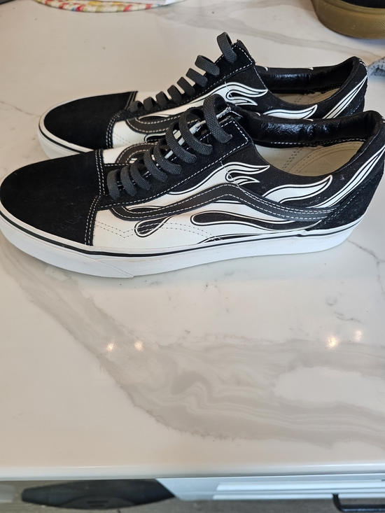 Vans Other - Vans Black & White Flame Old Skool Sneakers